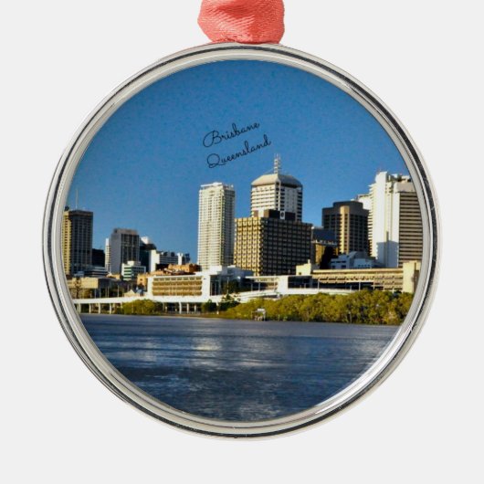 Brisbane, Queensland cityscape Metalen Ornament (Voorkant)