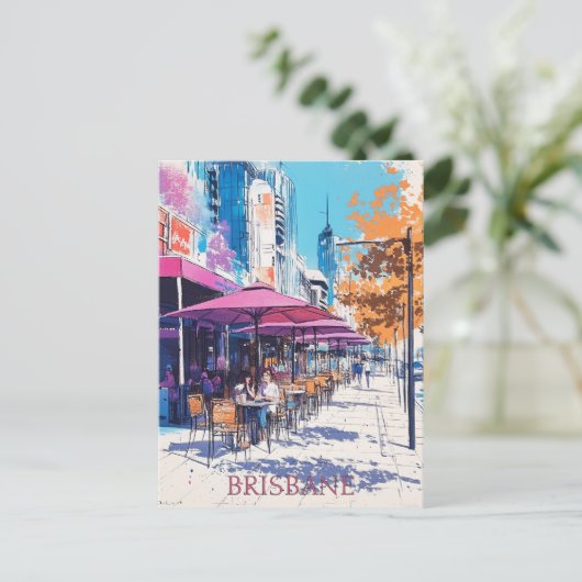 Brisbane Queensland Reizen Briefkaart (Staand voorkant)