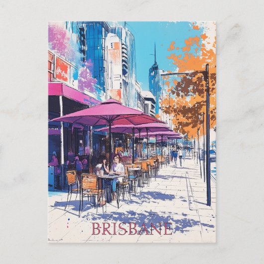 Brisbane Queensland Reizen Briefkaart (Voorkant)