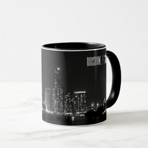 Brisbane Skyline Australia Classic Black and White Mok