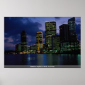 Brisbane skyline bij schemering, Australië Poster (Voorkant)