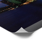 Brisbane skyline bij schemering, Australië Poster (Hoek)