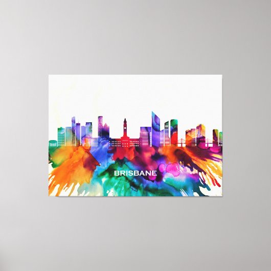 Brisbane Skyline Canvas Afdruk (Voorkant)