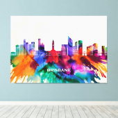 Brisbane Skyline Canvas Afdruk (Insitu (Houten vloer))