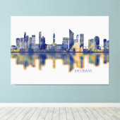 Brisbane Skyline Canvas Afdruk (Insitu (Houten vloer))
