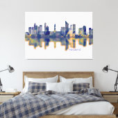 Brisbane Skyline Canvas Afdruk (Insitu (Slaapkamer))