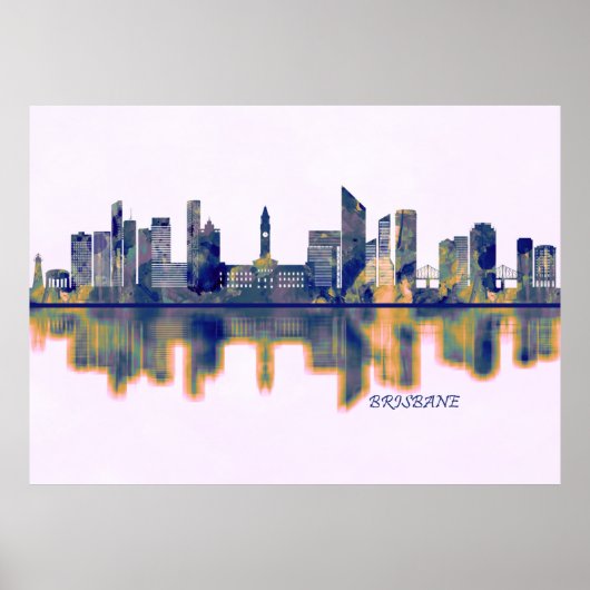 Brisbane Skyline Poster (Voorkant)