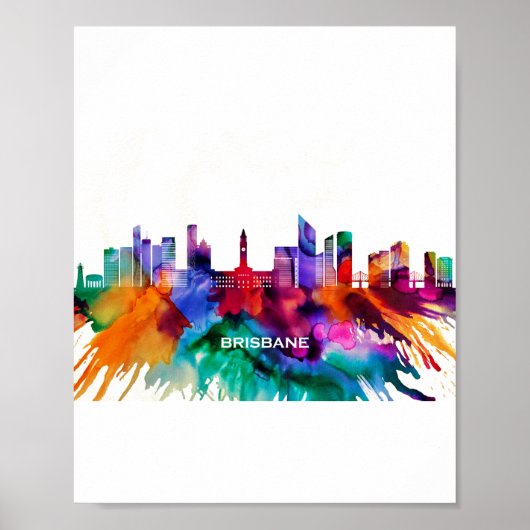 Brisbane Skyline Poster (Voorkant)