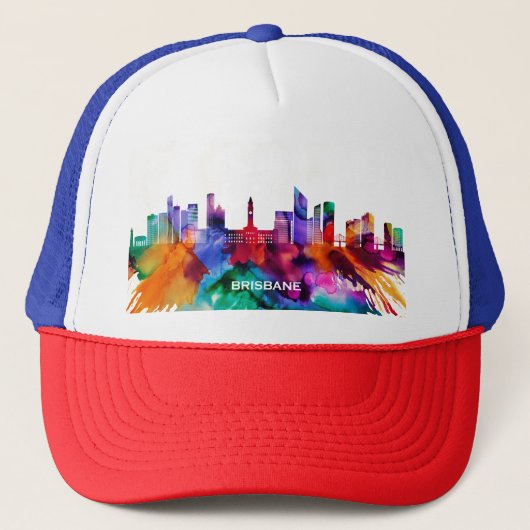 Brisbane Skyline Trucker Pet (Voorkant)