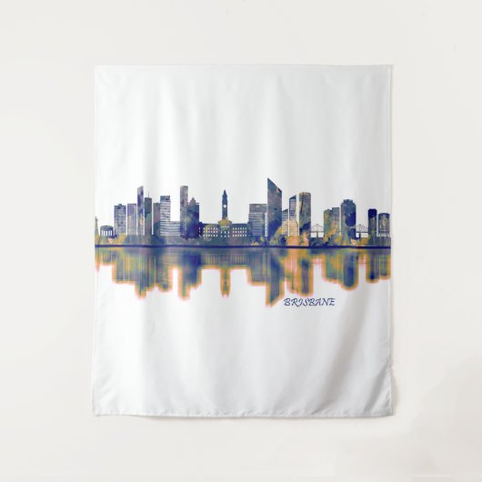 Brisbane Skyline Wandkleed (Voorkant)