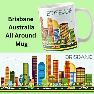 BRISBANE Stadsillustratie Koffiemok