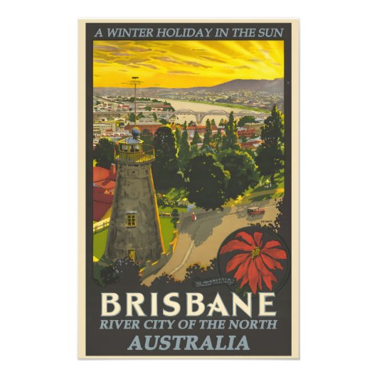 Brisbane vintage poster (Voorkant)