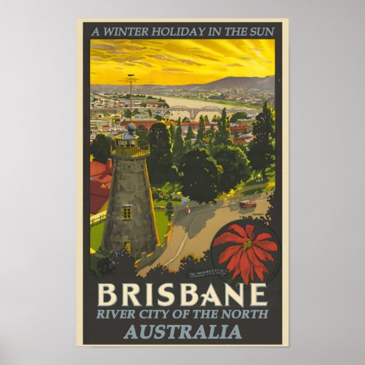 Brisbane vintage poster (Voorkant)