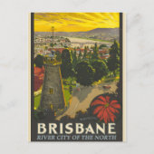Brisbane vintage poster briefkaart (Voorkant)