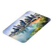 Brisbane waterverf kunst magneet (Linkerzijde)