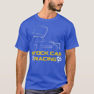 BRISCA Stock Car Racing car met gecheckte vlaggen T-shirt