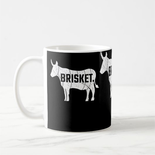 Brisket Barbecue Rundvlees Grilling Pitmaster Gift Koffiemok (Links)