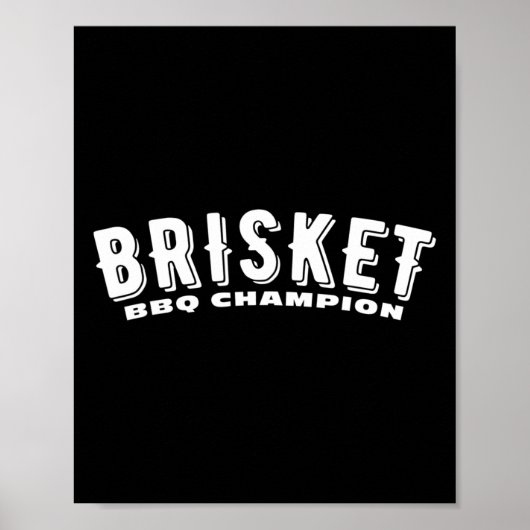Brisket BBQ Champion gerookt vlees BBQ Texas Brisk Poster (Voorkant)