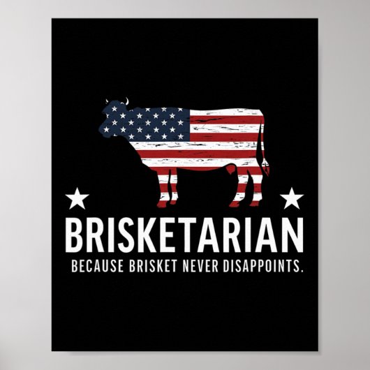 Brisket BBQ voor Heren Funny Brisket BBQ Brisketar Poster (Voorkant)