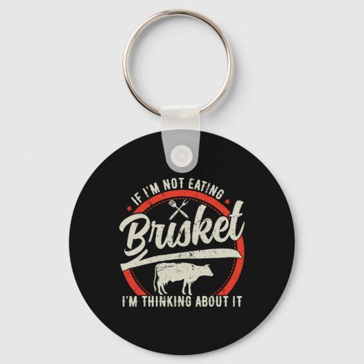 Brisket Beef Grillen BBQ Grill Master Sleutelhanger (Voorkant)