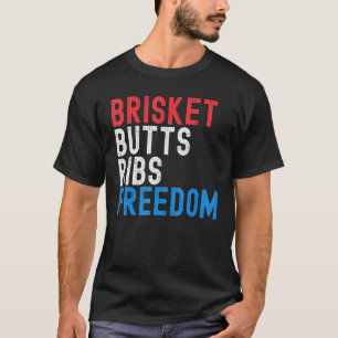 Brisket Billen Ribben Vrijheid Patriottisch vlees T-shirt