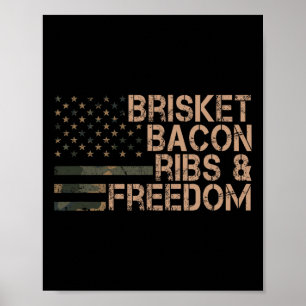 Brisket Con Ribs En Freedom Grill Bbq Grappig Vlee Poster