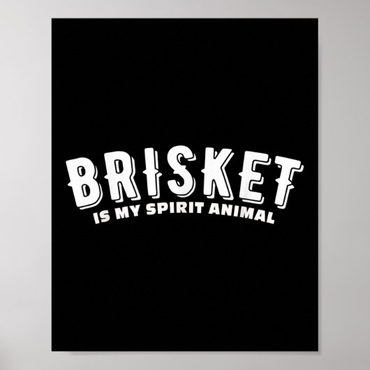 Brisket is mijn geest dier gerookt vlees bbq texas poster (Voorkant)