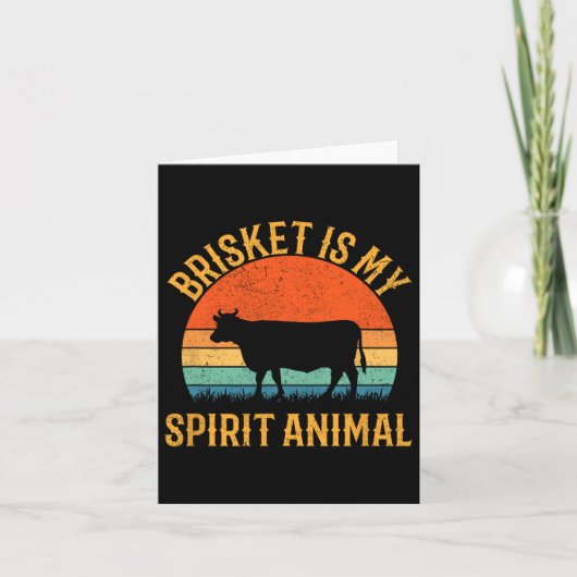 Brisket is mijn geestdier kaart (Voorkant)