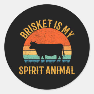 Brisket is mijn geestdier ronde sticker