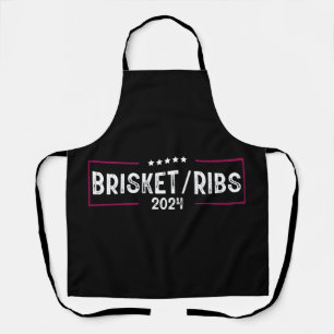 Brisket Ribs 2024 BBQ Barbecue Politieke Verkiezin Schort