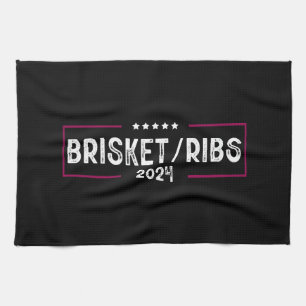 Brisket Ribs 2024 BBQ Barbecue Politieke verkiezin Theedoek