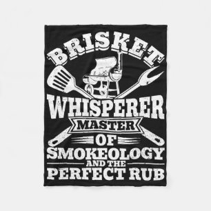 Brisket Whisperer Perfect Wrijf BBQ Roker Grill Vo Fleece Deken
