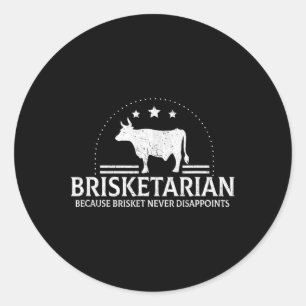 Brisketarian omdat Brisket Bbq nooit teleurstelt Ronde Sticker