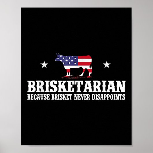Brisketarian omdat Brisket nooit verdwijnt - B Poster (Voorkant)
