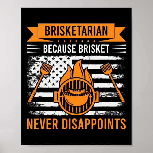 Brisketarian omdat Brisket nooit verdwijnt - B Poster (Voorkant)