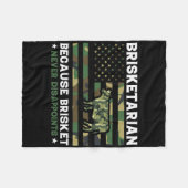 Brisketarian omdat Brisket Shi nooit teleurstelt Fleece Deken (Voorkant (Horizontaal))
