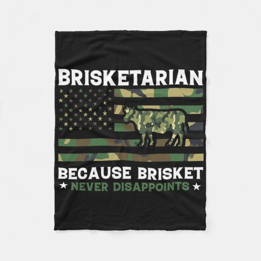 Brisketarian omdat Brisket Shi nooit teleurstelt Fleece Deken (Voorkant)