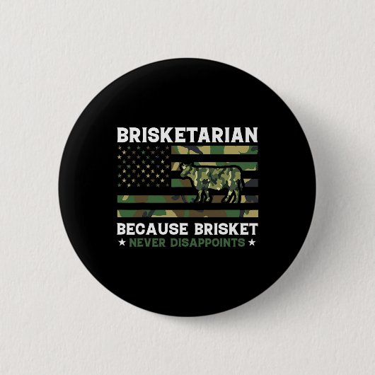 Brisketarian omdat Brisket Shi nooit teleurstelt Ronde Button 5,7 Cm (Voorkant)