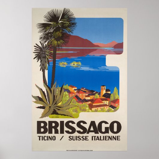 Brissago, Ticino, Zwitserland,Reisposter Poster (Voorkant)