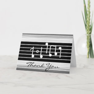 Bristles Musical Notes DANK JOU Bedankkaart