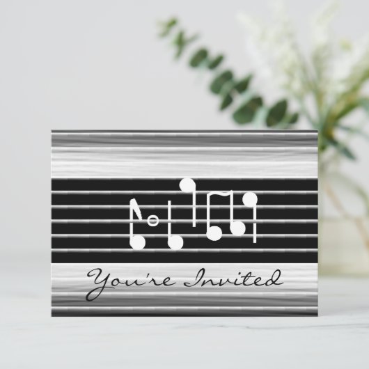 Bristles Musical Notes Kaart (Staand voorkant)