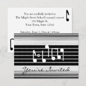 Bristles Musical Notes Kaart (Voorkant / Achterkant)