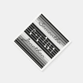 Bristles muzieknoten gepersonaliseerd servetten (Hoek)