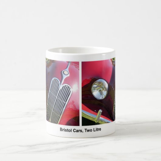 Bristol, 2 liter, Vintage Car. Koffiemok (Center)