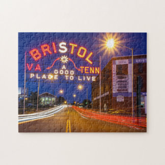 Bristol-aanmelding in maroon en Sinaasappel Legpuzzel