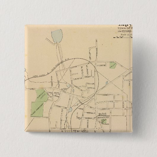 Bristol Borough Vierkante Button 5,1 Cm (Voorkant)