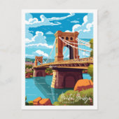 Bristol Bridge Engeland vintage reisillustratie Briefkaart (Voorkant)