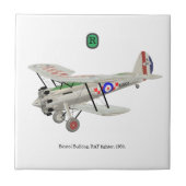 Bristol Bulldog, biplane, with monogram, Tegeltje (Voorkant)