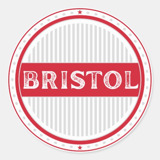 Bristol City Pride Emblem – English Identity Ronde Sticker (Voorkant)