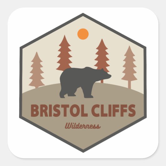 Bristol Cliffs Wilderness Beer Vierkante Sticker (Voorkant)